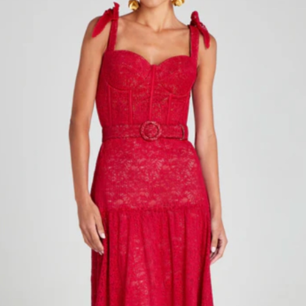 RED LACE GOWN - NADINE MERABI